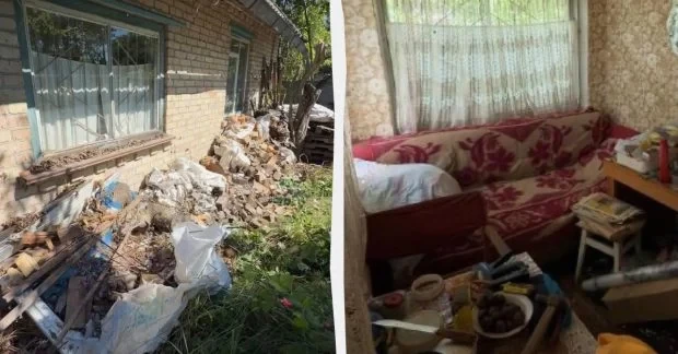 Подвір’я потопало в бур’янах і мотлоху: пара дала старій хаті нове життя